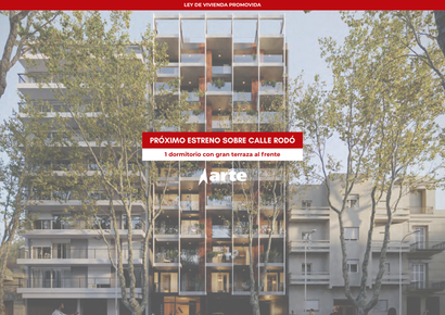 Venta de apartamento de 1 dormitorio con terraza al frente en Cordón Sur