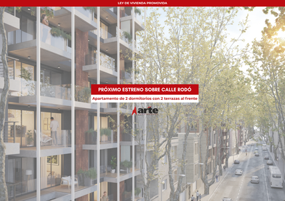 Venta de apartamento de 2 dormitorios con 2 terrazas en Cordón Sur