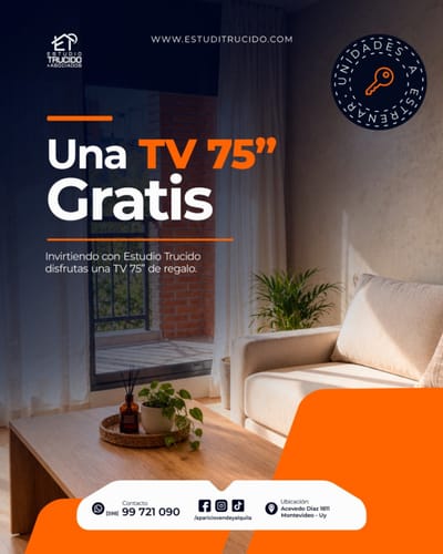 Venta de apartamento de 1 dormitorio a estrenar en Tres Cruces