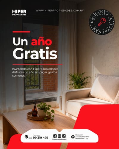 VENTA APARTAMENTO DE UN DORMITORIO EN TRES CRUCES