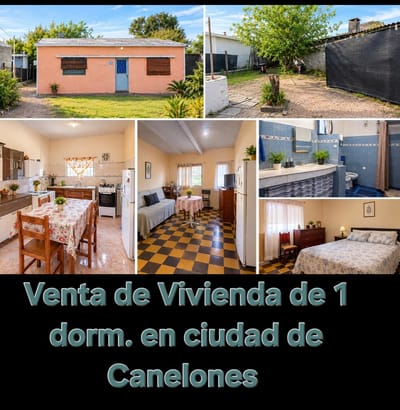 VENTA VIVIENDA 1 DORM EN CIUDAD DE CANELONES