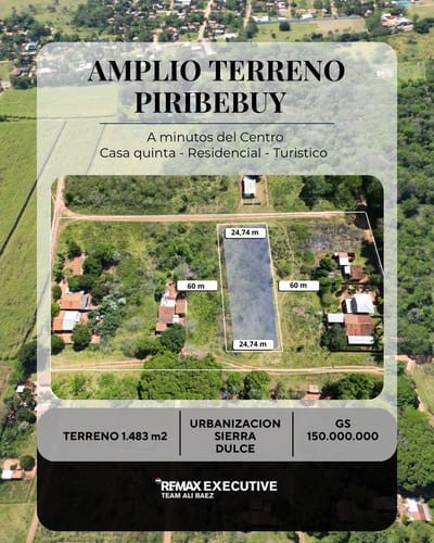 Amplio terreno en Piribebuy