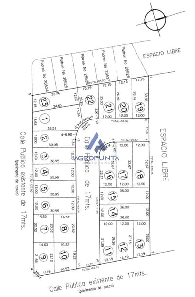 Venta Terreno Nro 9 y 10 Maldonado Altos de la Laguna 676m2