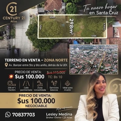 Terreno en Venta - 5 y 6to anillo av Banzer 