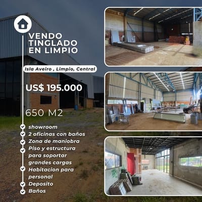 Venta de Deposito / Tingladoen Limpio Zona Estrategica 