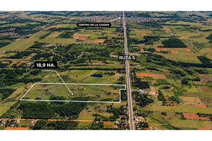 terreno sobre ruta ideal para loteamiento YBY YAU
