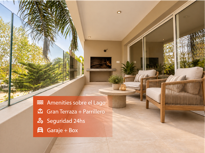 Venta Apartamento 3 Dormitorios en Parque Miramar sobre el Lago - Estufa a leña + Terraza con Parrillero