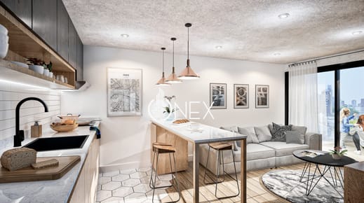 Se venden apartamentos tipo dúplex a estrenar en Tres Cruces, Montevideo.