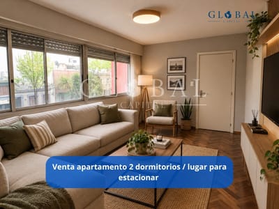 VENTA APARTAMENTO 2 DORMITORIOS PARQUE BATLLE CON COCHERA LEER DESCRIPCION