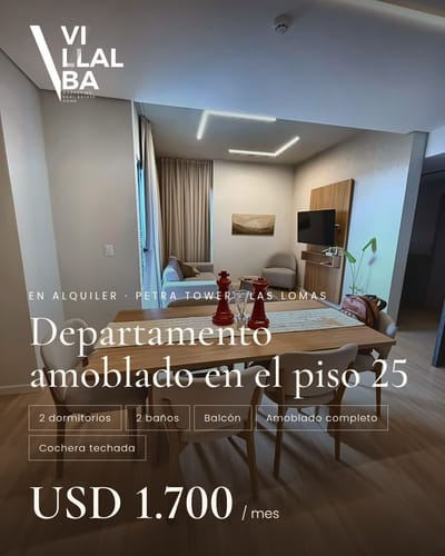 EN ALQUILER DEPARTAMENTO - PETRA TOWER PISO 25