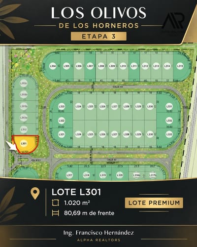 Lote en venta de 1020m2 ubicado en Los Olivos de los Horneros