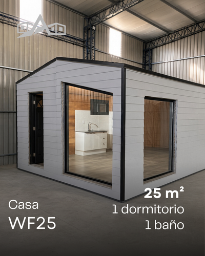 Casa Modular WF25 – 25 m² | 1 Dormitorio | 1 Baño