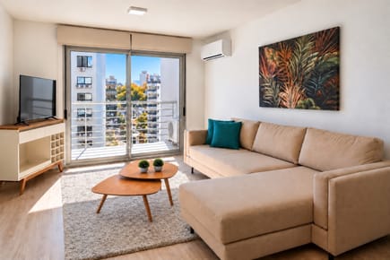 POCITOS ALQUILER APARTAMENTO AMUEBLADO DE 1 DORMITORIO CON GARAJE