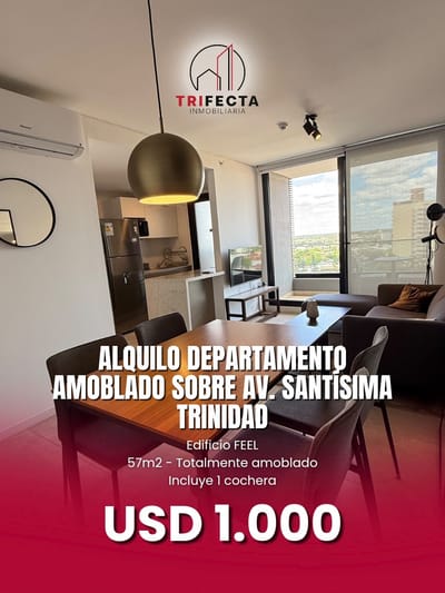 ALQUILO DEPARTAMENTO AMOBLADO SOBRE AV. SANTISIMA TRINIDAD