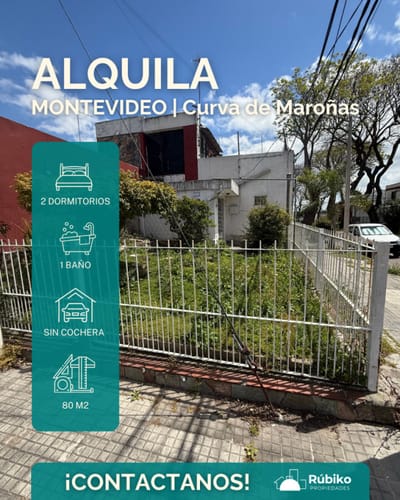 Apartamento de 2 dormitorios con jardín al frente y fondo con parrillero