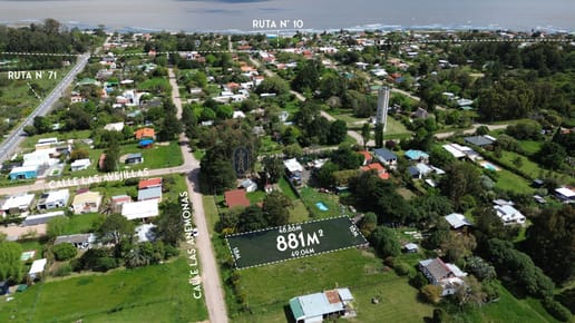 Venta de Terreno Balneario Las Flores, Piriapolis - SUPERFICIE DE 881M