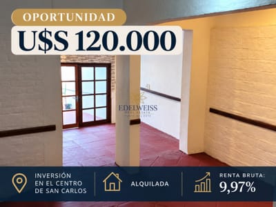 Oportunidad | Inversión en el centro de San Carlos | Alquilada |  Renta bruta: 9.97%