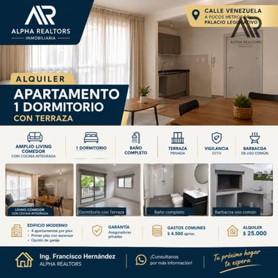 Apartamento en alquiler en Aguada
