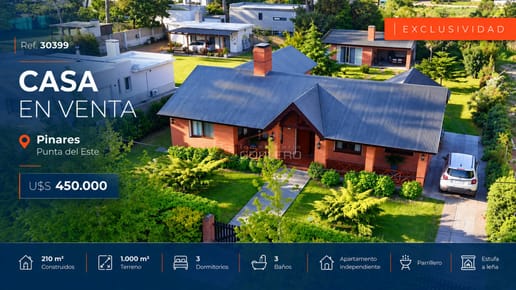 Casa en venta en Punta del Este, Pinares