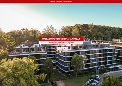 Venta de apartamento de 1 dormitorio con terraza y garage incluido en Punta Gorda
