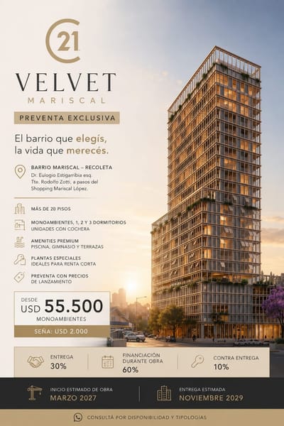 VENDO DEPARTAMENTOS EN POZO - VELVET MARISCAL.