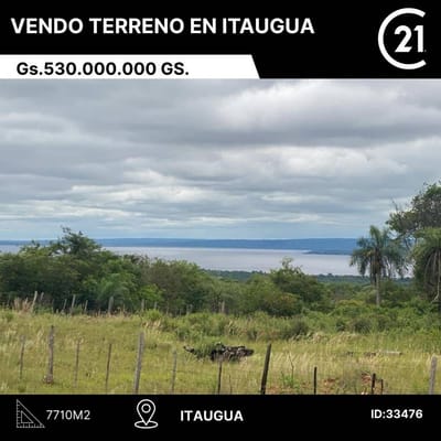 VENDO TERRENO DE 11.760M2 CON HERMOSA VISTA AL LAGO YPACARAI