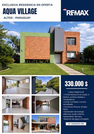 Vendo Residencia en Aqua Village - Altos 