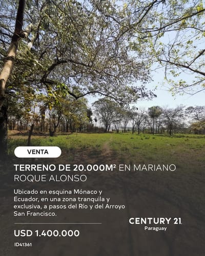 ESPECIAL PARA INVERSIÓN: TERRENO EN VENTA – MARIANO ROQUE ALONSO