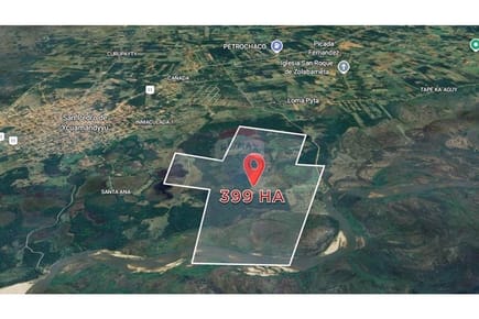 Campo en Venta de 399 Hectáreas en San Pedro del Ycuamandyyú