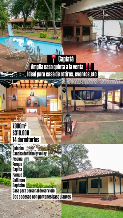 Venta casa quinta en Capiatá de 7900 m²