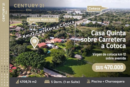  En Venta Quinta  Sobre Carretera  A Cotoca