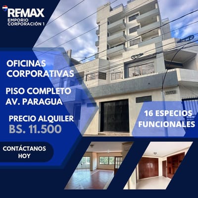 ???? Venta: Piso Corporativo 500m² - Av. Paragua (Zona Estratégica)