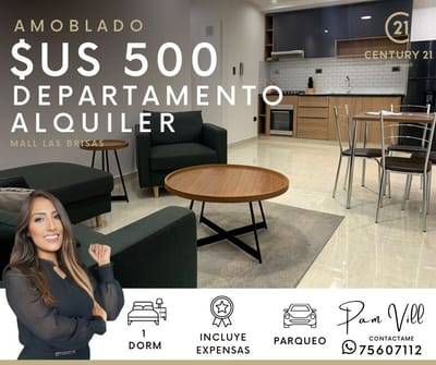 DEPARTAMENTO AMOBLADO EN ALQUILER ZONA NORTE