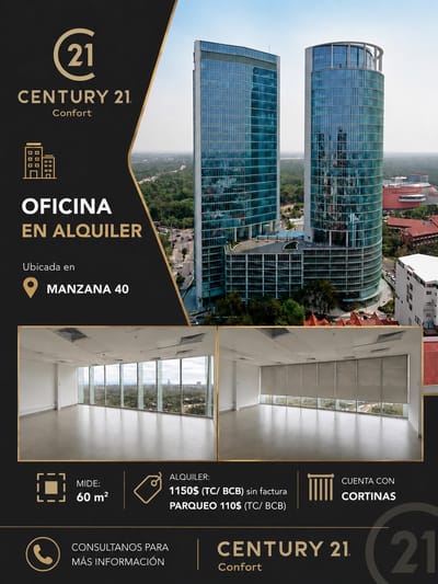  Oficina en alquiler | Manzana 40