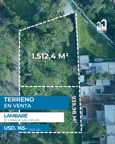 En venta amplios terrenos en Lambare