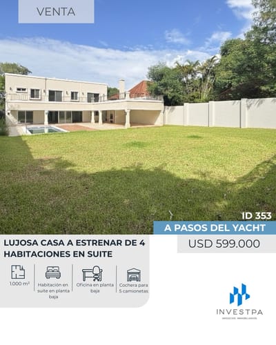 Exclusiva casa a estrenar a metros del yacht