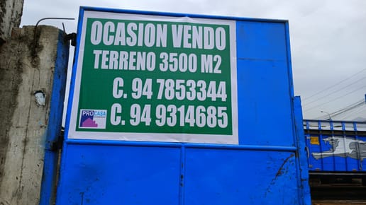 Ocasión, Vendo  Terreno Comercial En Prolongación Av Miraflores En Esquina