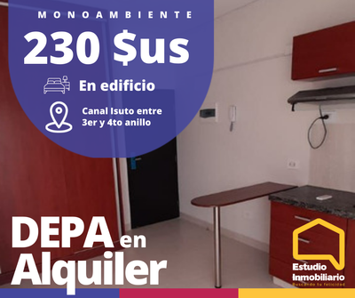 Monoambientes en alquiler con balcón y equipados