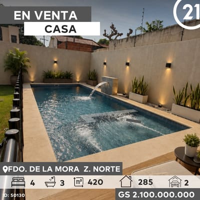 VENDO RESIDENCIA EN LAGUNA GRANDE – FERNANDO DE LA MORA ZONA NORTE