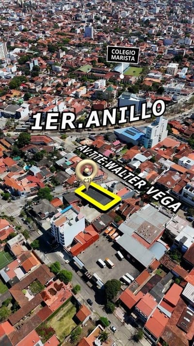 TERRENO EN VENTA Av. Teniente Vega a pocos metros del 1er anillo.