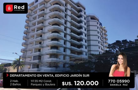 Edificio Jardín Sur Depto en Venta de 2 dormitorios