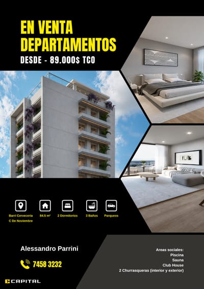 Departamentos  a estrenar, disponibles desde 30 Agosto 2026