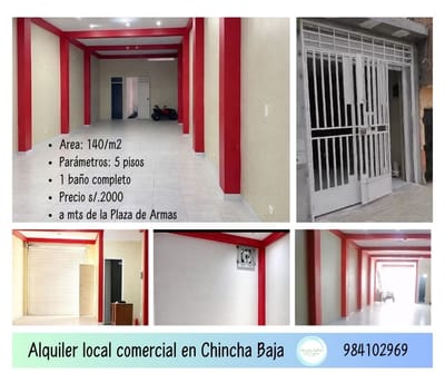 Alquiler local en Chincha Baja, Chincha