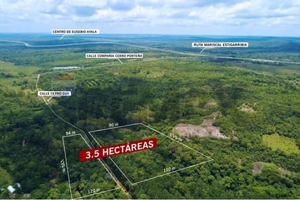3 hectareas en venta en Eusebio Ayala