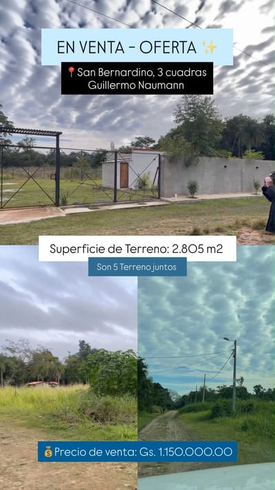 OFERTA IMPERDIBLE de 5 terrenos en San Bernardino