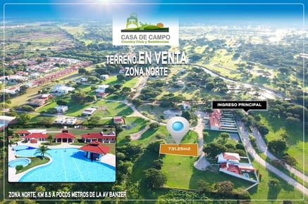 TERRENO EN VENTA KM 9 AV BANZER, CONDOMINIO CASA DE CAMPO COUNTRY CLUB