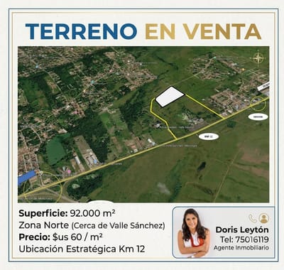 Terreno de 9.5 Has en la Zona Norte