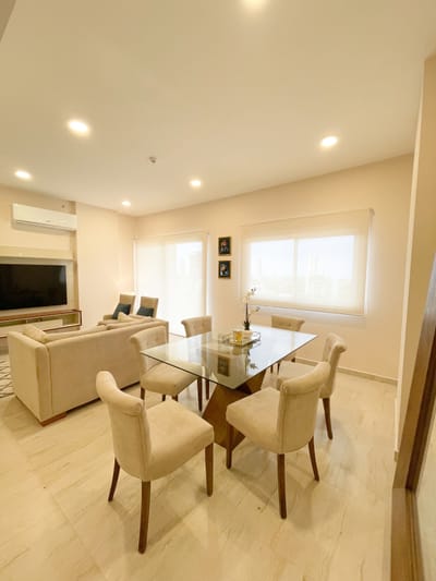Departamento amoblado de 86m2 con vista panorámica en Barrio Herrera