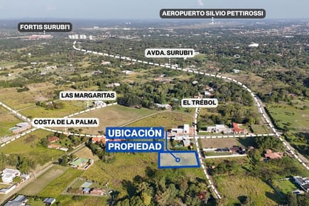 Terreno en Surubi'i 2.606 m² | Zona Club Centenario | USD 100/m²