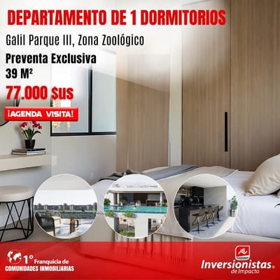 DEPARTAMENTO DE 1 DORMITORIO PREVENTA 